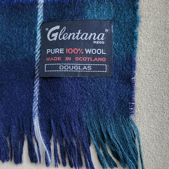 Vintage Glentana Douglas Tartan Wool Scarf - Picture 6 of 8